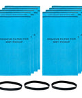 Eight Pack Wet Dry Filter Bags For 2.5 To 5 Gallon Shop Vacuums With Three Retaining Bands Easy Fit For Craftsman Husky Stinger