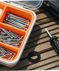Tool case with screws, screwdriver handle, and black gear for Six Piece Counting Machine Gear Wheel For Currency Counter Replacement Spare Parts For Retail Banking Beefed Up High Precision Durable Stable Operation Money Counter Gear Cash Handling Equipment Upgrade