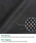 Close-up of black premium nylon mesh from Two Pack Heavy Duty Pump Barrier Bags for Pond Filters with 1.7mm super fine mesh
