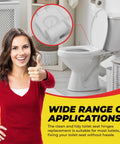 Durable Plastic Toilet Seat Screws Replacement Kit With Nuts And Bolts For Toilet Easy Install And Tight Secure Fit shown with toilet