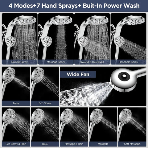 Legit Kickin High Pressure Rain Showerhead Combo With Smooth Magnetic One Handed Docking And Flawless 180 Degree Rotation Sick Dual Bathroom Fixture Upgrade For Modern Homes