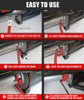 Installation steps for Beefy 100 Foot 3/8 Inch Synthetic Winch Rope with Protective Sleeve on winch drum.