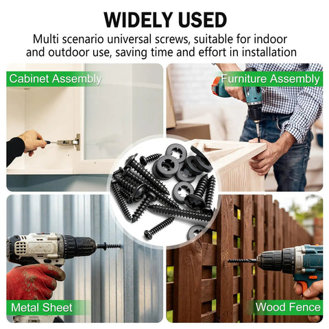 All In One Wood Screws Set In 410 Stainless Steel For Indoor Furniture And Woodworking with tools and hardware applications