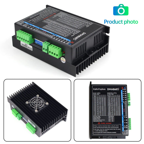 DMA860S Beast Mode 2 Phase Stepper Motor Driver for CNC Machines with 8.2A Max, Digital Microstep Controller, product view.