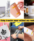 Heat Resistant Sublimation Tape Set, 10 Rolls 10mm By 33m 108ft, used for securing transfers on mugs and textiles, no residue