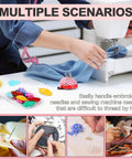 24 Piece Needle Threader Kit With Four Types And Clear Storage Box for hand sewing near sewing machine and thread spools