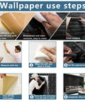Step-by-step guide for applying Pink 3D Wall Panels Set of 10 Peel and Stick Self Adhesive Foam Brick Wallpaper for Interior Walls.