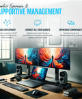 Beefed-Up Thunderbolt Docking Station For Laptops With Dual Monitors, USB-C 3.1 And USB-A Ports, 2 DisplayPort 1.4, setup