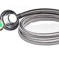 Stainless Braided Propane Regulator Hose With Gauge 5 Feet Long Type 1 QCC 1 Connection 3 8 Inch Female Flare 5 16 Inch LP Hose