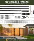 Beefy Heavy Duty 3x4 Ft Fence Gate Frame Kit In Galvanized Steel Anti Sag Design For Outdoor Use Built To Last Rust Resistant And Weatherproof Easy Install Strong Gate Support For Long Lasting Fencing, gate hardware and installed wooden yard gate