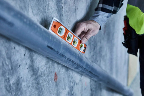 Hardcore 12 Inch Magnetic Torpedo Level With Grippy V Groove Rare Earth Magnets Built Different Rock Solid Aluminum Frame For Hands Free Layout And Spot On Precision Without Any Fuss On The Daily Grind