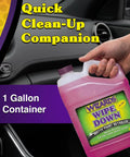 Detailer Spray For Matte Finishes And Delicate Surfaces Like Suede And Denim, Auto Car Polish That Cleans Without Oily Residue, Preserves A Flat Matte Look, Ideal For Suede Denim Finishes, 1 Gallon. 1 gallon bottle in hand