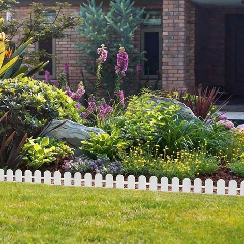 66 Feet Long Five Point Five Inch High Landscape Edging Border With 100 Spikes Flexible Plastic No Dig For Flower Beds