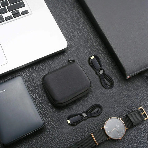 Tough Hard Carry Case For Samsung T7 And T7 Touch Portable SSDs With Shockproof Exterior And Soft Lined Interior Includes 2 Cable Ties