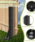 Heavy Duty Fence Post Repair Kit For Wood Posts With Ground Stakes And Post Anchors Two Pack with rustproof coating on wood post