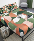Cloud Soft Queen Fitted Sheets With 16 Inch Deep Pocket Microfiber Bedding Set Includes Two Pillowcases styled on a bed.
