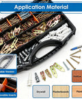 480 Piece Drywall Anchors And Self Drilling Screws Kit for hanging frames, curtains, plants; organized toolbox with various screws