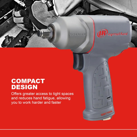 Heavy Duty Half Inch Air Impact Wrench With Titanium Hammer Case For Serious Torque And A Low Vibe Build That Keeps Hands Happy Plus Patented Quiet Operation Makes This A Boss Level Workshop Essential For Pros Wanting Reliable Game Changing Power