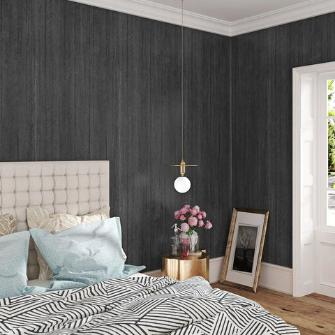 Peel And Stick Wood Grain Wallpaper For Countertops And Cabinets Waterproof Self Adhesive Contact Paper Black Modern Kitchen Backdrop
