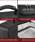 Fireproof Document Box With 5200F Heat Resistance, Aluminum Foil Fire Retardant Lining, Lockable Safe Organizer details