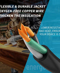 Hella Rugged 25Ft 6 3 SOOW Portable Power Cable 6 Awg 3 Conductor with flexible jacket and oxygen-free copper wires.