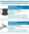 All In One Washer Door Lock Kit With Switch And Strike For LG Kenmore Replaces WM3670HVA WM3770HVA WM8000HVA WM4000HWA WM3600HVA Built Tough No Fuss Install Electromagnetic Auto Lock For Wash And Spin Cycles. washer door lock switch and strike assembly parts