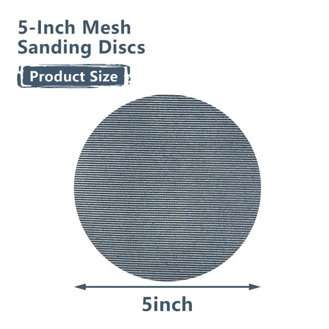Heavy Duty 5 Inch 60 Grit Sanding Discs 70 Pack With Hook And Loop Sander Pad For Orbital Sanders size illustration