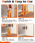 Step-by-step guide using Door Mounting Jig For Cabinets That Lets You Hold Drill And Secure With One Tool No Extra Hands Needed.
