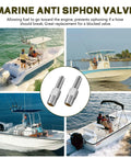 Marine Anti Siphon Valve Replacement Kit for Boat Fuel Tank Pickup Line Prevents Fuel Theft and Spillage, aluminum two pack