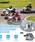 Beefed Up Go Kart 6 Inch Disc Brake Kit With Caliper Bracket And Pads For Manco 9598 9597 Yerf Dog Carter ASW Bristers Airheart MB 1 Predator 212 GX160 196cc Drift Trike in racing setup