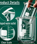 Close-up of Five Size Upgraded Glass Beaker Set 25ml 50ml 100ml 250ml 500ml With 3.3 Borosilicate Lab Grade Glassware and V-shaped spout