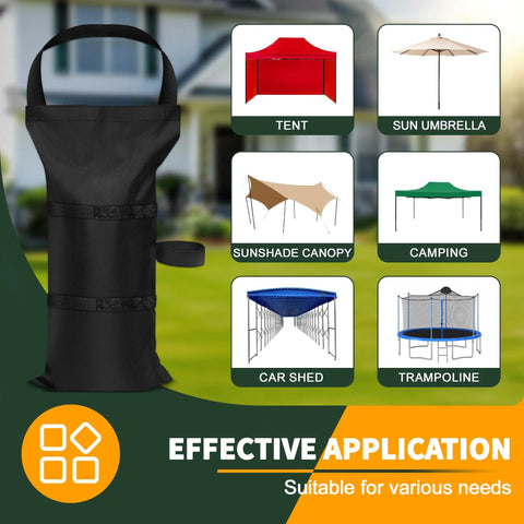 Heavy Duty Canopy Sand Bags 4 Pack 120 Lb Capacity 47 X 24 Cm Weights for gazebo, tent, umbrella application display