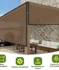 80 Percent Shade Cloth With Metal Grommets And Reinforced Edges For Outdoor Patios Carports And Greenhouses 10x12 ft installed view
