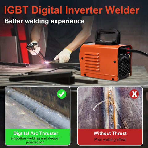 Portable 110V MMA Stick Welder With IGBT Inverter, Hot Start, Arc Force, Anti-Stick, Lightweight 250A Welding Machine For Home Projects