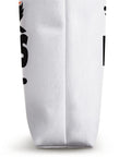 Side view of Dragon Boat Race Tote Bag For Paddlers And Crew Lightweight 16x16 Inch Carryall With Durable Black Strap Handles