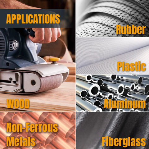 Heavy Duty 4 By 24 Inch Sanding Belts Kit 10 Pack 80 Grit for wood, metal, rubber, plastic applications