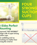 Clear Window Bird Feeder With Suction Cup Hanger, Three Section Tray And Roof Cover, Weatherproof Acrylic Plastic Bird Feeder With strong suction cups