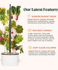 Vertical Hydroponics Garden System For Indoor Growing With Grow Lights Compact Smart Tower so you can grow 16 non GMO plants