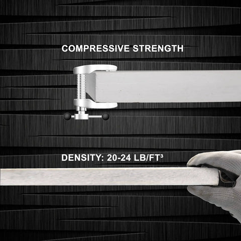 SIMOND STORE ceramic fiber insulation board, 2300°F, 1 x 18 x 24 in, light gray panel held by gloved hand