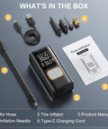 Portable Tire Inflator Air Compressor With 150 PSI Cordless Car Tire Pump Digital Pressure Gauge Auto Shut Off No Fuss