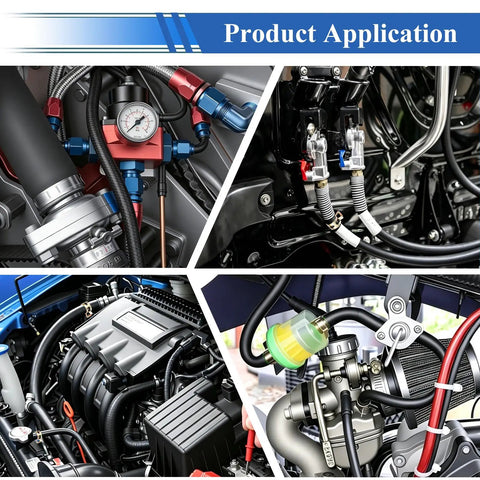 Must Have 25 Piece Fuel Line Hose Kit With 3.3 Foot Lengths And Five Inner Diameters automotive installation example