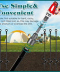 Six Pack 30 Inch Auger Earth Shed Anchor Kit With Spiral Blade Heavy Duty Wind Stakes for Trailers Shelters Tents and Gear