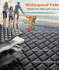 Cross-section of 4 In 1 Dog Car Seat Cover For Back Seat Paw Proof Waterproof Hammock with layered fabric details.