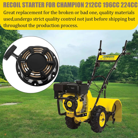 Recoil Starter For 196cc 212cc 224cc Engines And Generators With Pull Cord Rope Fits Predator on tiller in garden