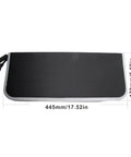 Black rectangular pad measuring 445mm by 170mm with side strap, part of One Eighth Scale RC Car Setup Stand and Alignment Kit