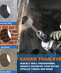 Heavy Duty Tungsten Carbide Concrete Hole Saw Kit With Five Inch Drill Bit And Long SDS Plus Shank Rod Gets The Job Done On Brick Or Solid Masonry Walls No Sweat, drill cutting through concrete, brick, and adobe.