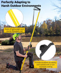 Man using Arborist Throw Line Launcher With High Accuracy And Adjustable Power For Long Throws Up To 150 Feet outdoors.