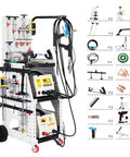 220V Spot Welder And Dent Puller Kit For Car Body Repair Heavy Duty Pro Grade Steel And Aluminum Sheet Metal Repair Machine With Pro Tool Cart And Data Restoration Function