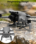 Mini 5 Pro Foldable Landing Gear With Quick Release Height Extension Kit on drone increasing ground clearance by 25mm on rocky surface