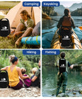 Bear Bag Hanging Kit With 10L Waterproof Bear-Proof Food Storage Bag used in camping, kayaking, hiking, and fishing outdoors